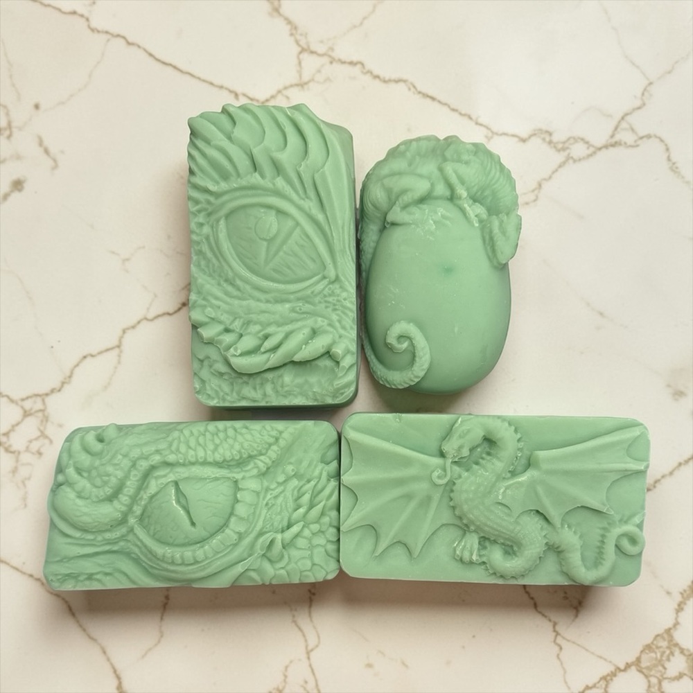 Apple Sage Shea Butter Soap Dragon Decorative Hand Crafted Soap (1)